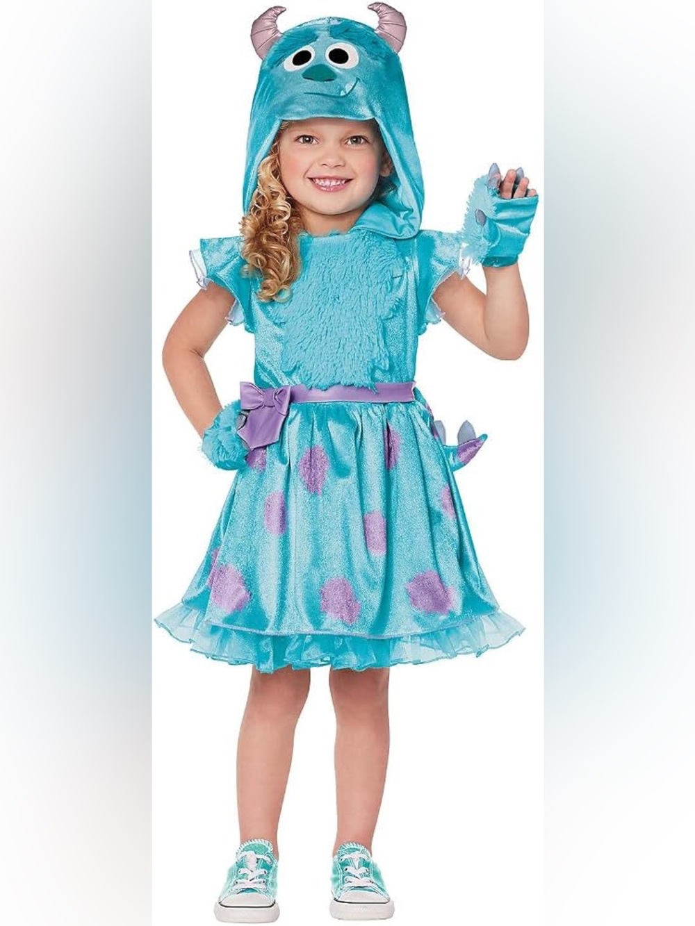 Spirit Halloween Monsters Inc. Toddler Sulley Dress Costume NWT Size 5T-6T